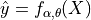 \hat{y} = f_{\alpha,\theta}(X)